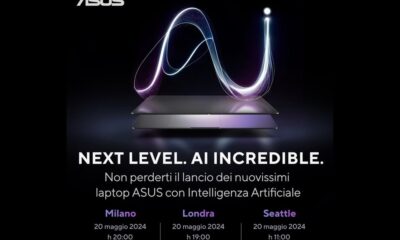 Next Level. AI Incredible, l'evento online di presentazione dei nuovi laptop ASUS con intelligenza artificiale