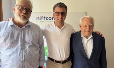 A partire da sinistra, Mario Bagliani (Senior Partner di Netcomm ), Pietro Perona (CEO di Koodit), Roberto Liscia (Presidente Consorzio Netcomm) - Da Biella a Netcomm, l’ascesa di Koodit nell’e-commerce