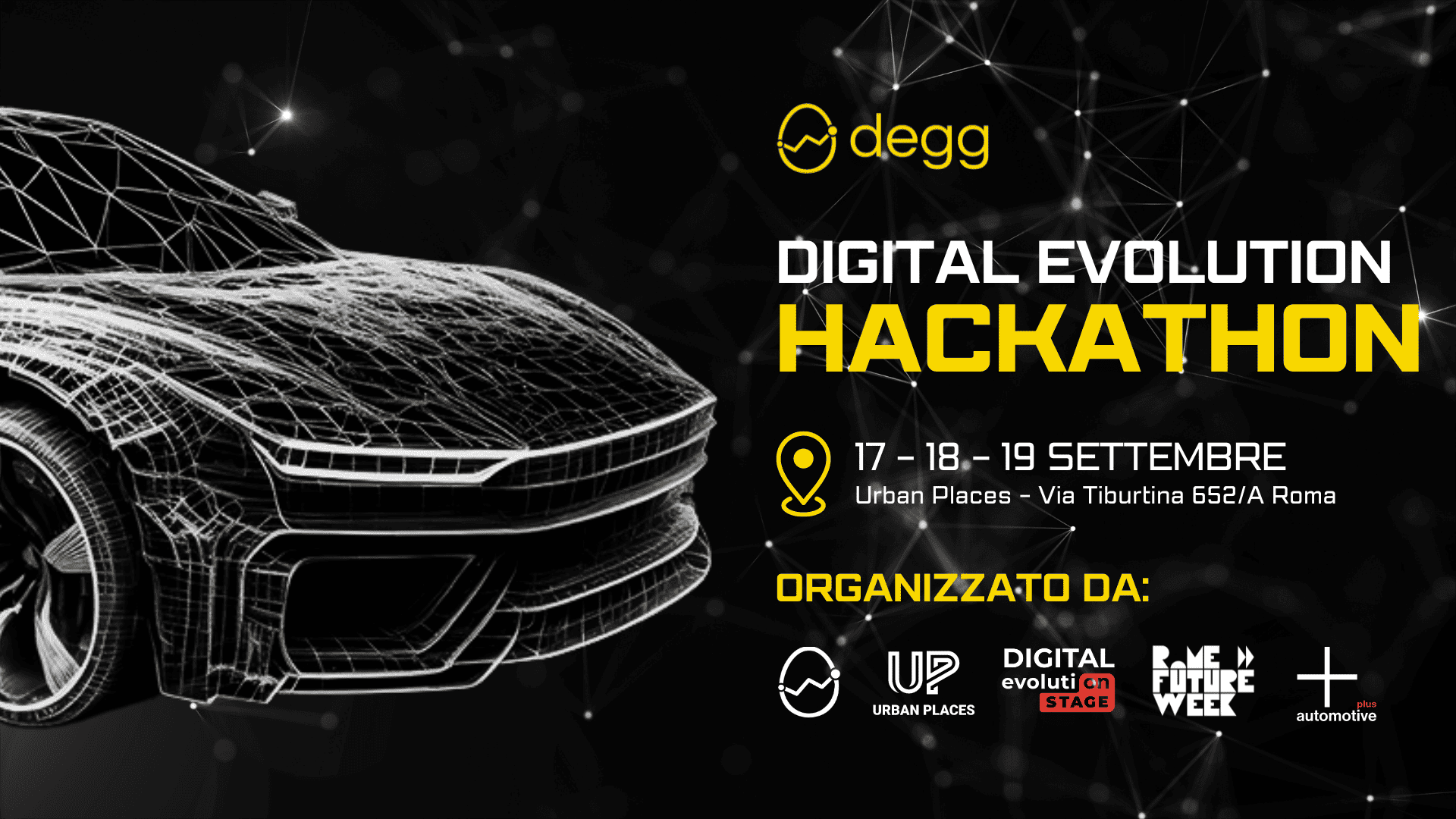 Digital Evolution Hackathon - Hackathon, startup e IA: la rivoluzione dell’automobile parte da Roma