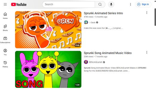 Canzoni Sprunki
