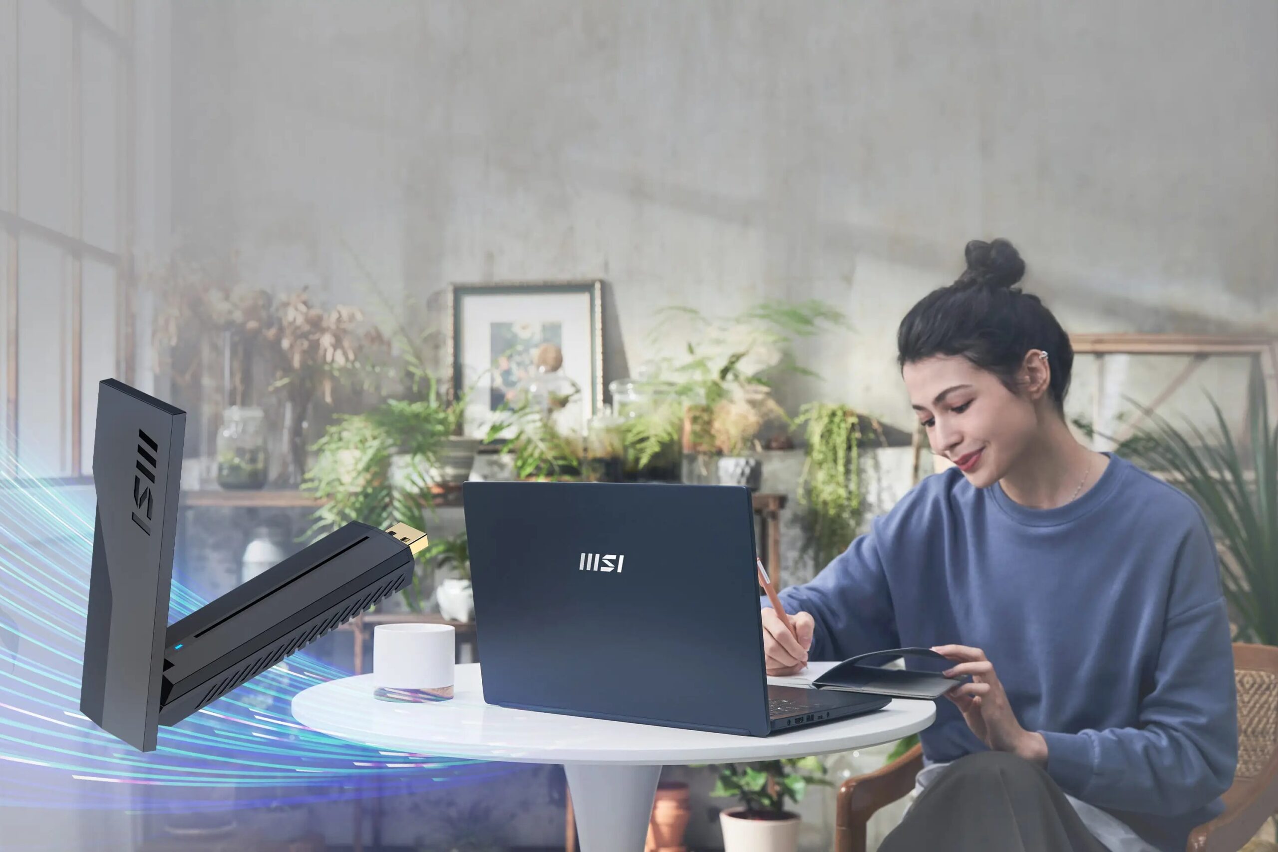 Dispositivo msi BE6500 WiFi 7 usb adapter