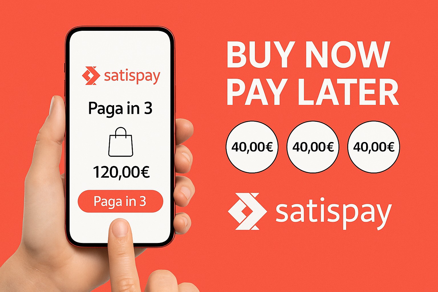 Paga in 3 di Satispay