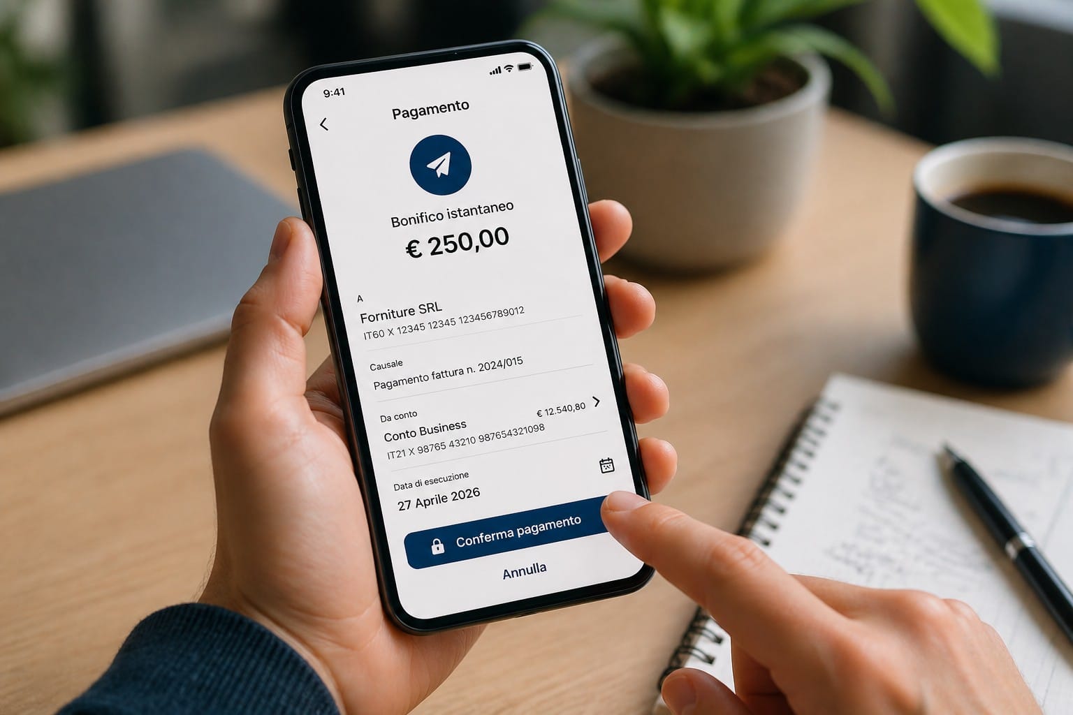 Pagamento con applicazione su smartphone