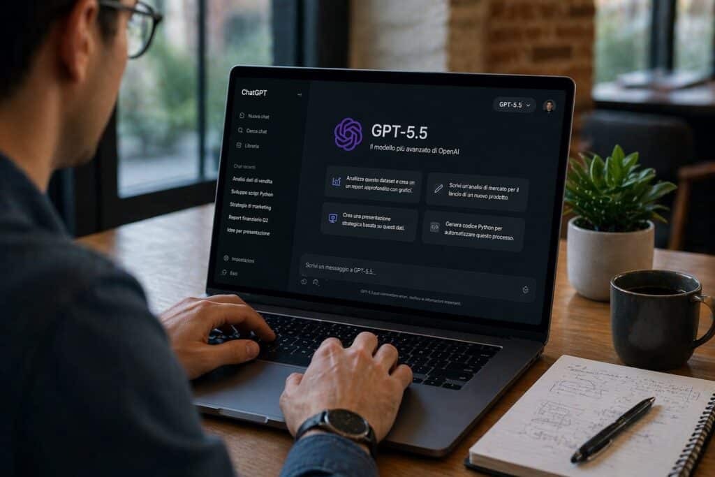 Utente al lavoro su GPT-5.5